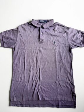 Polo Ralph Lauren Cotton Polo Shirt Mens Large Grey Classic Fit